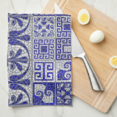 Griechisch Broken Tile Mosaik Art Geschirrtuch (Viertel Falte)