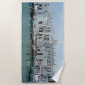 Griechisch Cyclades Fishing Village Badetuch (Vorderseite)