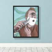 Griechisch Cyclops Knife Shave Fantasy Canvas Prin Leinwanddruck (Insitu (Holzboden))