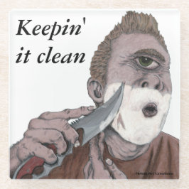 Griechisch Cyclops Knife Shave Glass Beauty Coaste Glasuntersetzer