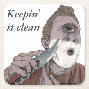 Griechisch Cyclops Knife Shave Paper Beauty Coaste Rechteckiger Pappuntersetzer