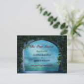 Griechisch Fantasy Romance Arch Ivy Blue Save the Ankündigungspostkarte (Stehend Vorderseite)