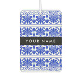 Griechisch Fret Arabesque Blue, Ihr Name, personal Autolufterfrischer (Vorderseite)