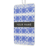 Griechisch Fret Arabesque Blue, Ihr Name, personal Autolufterfrischer (Links)