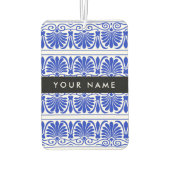 Griechisch Fret Arabesque Blue, Ihr Name, personal Autolufterfrischer (Rückseite)