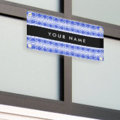 Griechisch Fret Arabesque Blue, Ihr Name, personal Banner (Äußeres Gebäude)