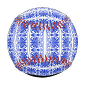 Griechisch Fret Arabesque Blue, Ihr Name, personal Baseball (Rückseite)