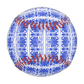 Griechisch Fret Arabesque Blue, Ihr Name, personal Baseball (Vorderseite)