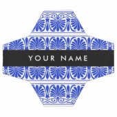 Griechisch Fret Arabesque Blue, Ihr Name, personal Fußball (Flach)