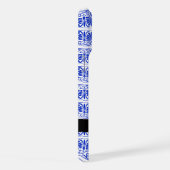 Griechisch Fret Arabesque Blue, Ihr Name, personal iPhone Hülle (Rechte Seite)