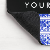 Griechisch Fret Arabesque Blue, Ihr Name, personal Mousepad (Ecke)