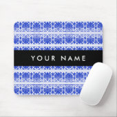 Griechisch Fret Arabesque Blue, Ihr Name, personal Mousepad (Mit Mouse)