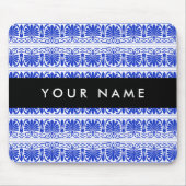 Griechisch Fret Arabesque Blue, Ihr Name, personal Mousepad (Vorne)