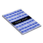 Griechisch Fret Arabesque Blue, Ihr Name, personal Notizblock (Rechte Seite)