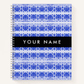 Griechisch Fret Arabesque Blue, Ihr Name, personal Notizblock (Vorderseite)