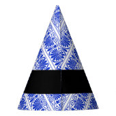 Griechisch Fret Arabesque Blue, Ihr Name, personal Partyhütchen (Rückseite)