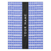 Griechisch Fret Arabesque Blue, Ihr Name, personal Tischdecke (Vorderseite)