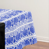 Griechisch Fret Arabesque Blue, Ihr Name, personal Tischdecke (Beispiel)