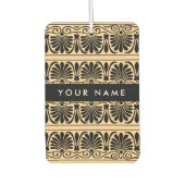 Griechisch Fret Arabesque Brown, Ihr Name, persona Autolufterfrischer (Vorderseite)