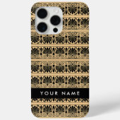 Griechisch Fret Arabesque Brown, Ihr Name, persona Case-Mate iPhone Hülle (Rückseite)