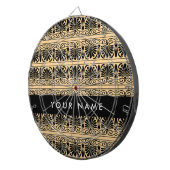 Griechisch Fret Arabesque Brown, Ihr Name, persona Dartscheibe (Vorderseite rechts)