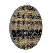 Griechisch Fret Arabesque Brown, Ihr Name, persona Dartscheibe (Vorderseite Links)