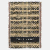 Griechisch Fret Arabesque Brown, Ihr Name, persona Decke (Vorderseite Vertikal)