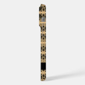 Griechisch Fret Arabesque Brown, Ihr Name, persona iPhone Hülle (Linke Seite)