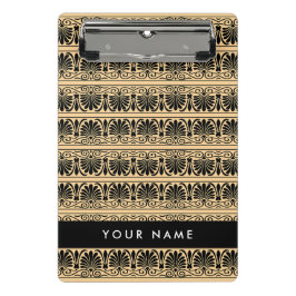 Griechisch Fret Arabesque Brown, Ihr Name, persona Mini Klemmbrett