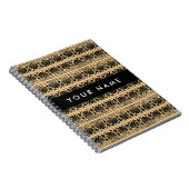 Griechisch Fret Arabesque Brown, Ihr Name, persona Notizblock (Rechte Seite)