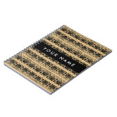 Griechisch Fret Arabesque Brown, Ihr Name, persona Notizblock (Linke Seite)