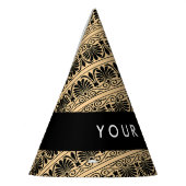 Griechisch Fret Arabesque Brown, Ihr Name, persona Partyhütchen (Links)