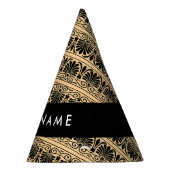 Griechisch Fret Arabesque Brown, Ihr Name, persona Partyhütchen (Rechts)