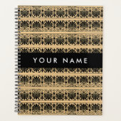 Griechisch Fret Arabesque Brown, Ihr Name, persona Planer (Vorderseite)