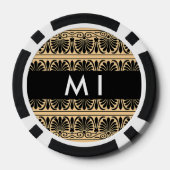 Griechisch Fret Arabesque Brown, Ihr Name, persona Pokerchips (Rückseite)