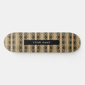 Griechisch Fret Arabesque Brown, Ihr Name, persona Skateboard (Horizontal)