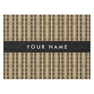 Griechisch Fret Arabesque Brown, Ihr Name, persona Tischdecke