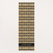 Griechisch Fret Arabesque Brown, Ihr Name, persona Yogamatte (Rückseite)