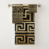 Griechisch-griechischer Mäander mit griechischem S Badhandtuch Set (Insitu)