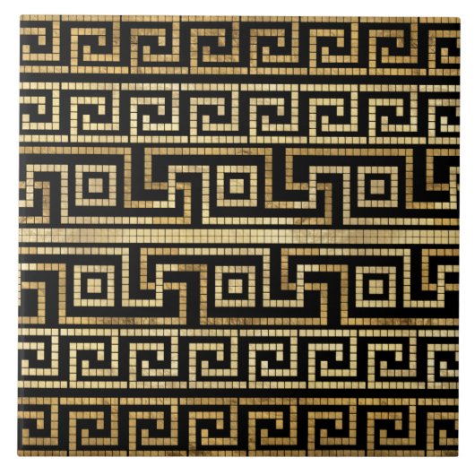 Griechisch-griechischer Mäander mit griechischem S Fliese (Vorderseite)