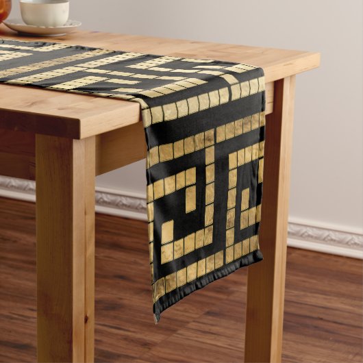 Griechisch-griechischer Mäander mit griechischem S Kurzer Tischläufer (Beispiel)