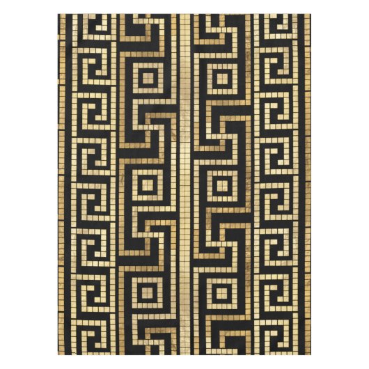 Griechisch-griechischer Mäander mit griechischem S Tischdecke (Vorderseite)