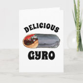 Griechisch Gyro Pita Fleisch Sandwich mediterrane Karte (Vorderseite)