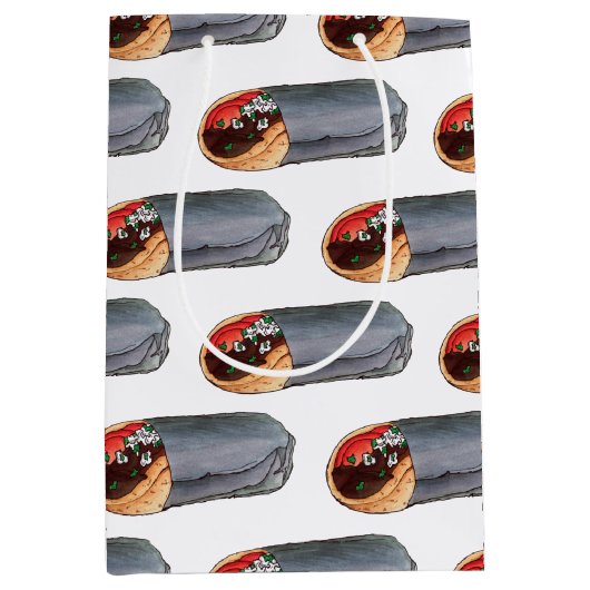 Griechisch Gyro Pita Fleisch Sandwich mediterrane Mittlere Geschenktüte (Vorderseite)