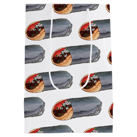 Griechisch Gyro Pita Fleisch Sandwich mediterrane Mittlere Geschenktüte (Rückseite)