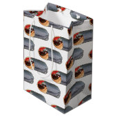 Griechisch Gyro Pita Fleisch Sandwich mediterrane Mittlere Geschenktüte (Rückseite Schrägansicht)