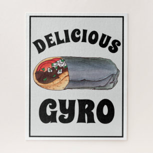 Griechisch Gyro Pita Fleisch Sandwich mediterrane  Puzzle