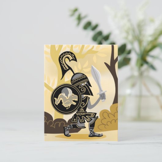 Griechisch Hoplite Postkarte (Stehend Vorderseite)