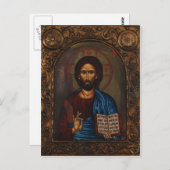 Griechisch ICON CHRIST Postkarte (Vorne/Hinten)