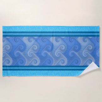 Griechisch Inspiriert Ocean Waves Beach Handtuch